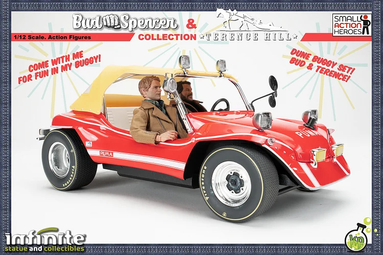 Pre-order Infinite Statue X Kaustic Plastik-<Watch out, we are mad >1974 1:12 scale Bud Spencer & Terence Hill Figures Motorcycle/Dune Buggy-crazyfigure