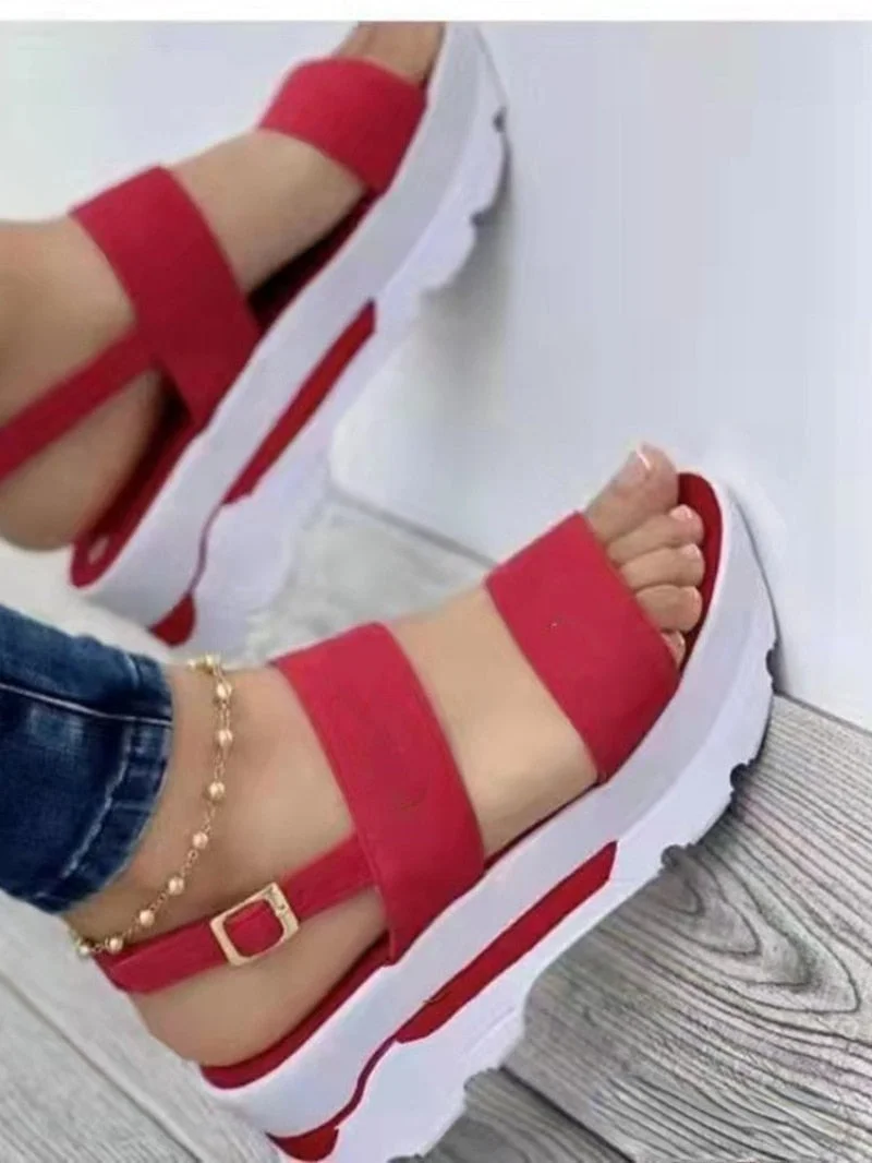 Sandals Women 2022 Large Size Platform Sandals Women Flat Bottom Sports Style Fashion Lazy  Sandals Women Shoes