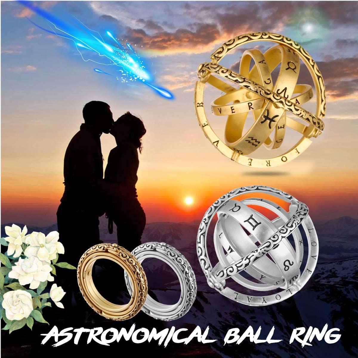 Astronomical Foldable Ring and Necklace