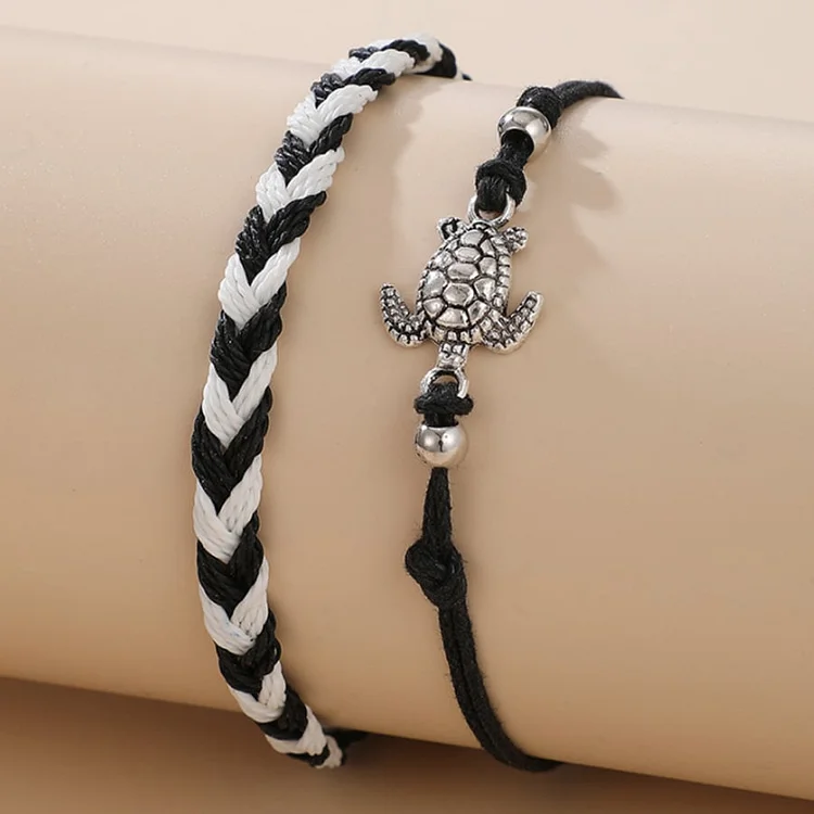 Beach Resort Wind Turtle Woven Multilayer Bracelet