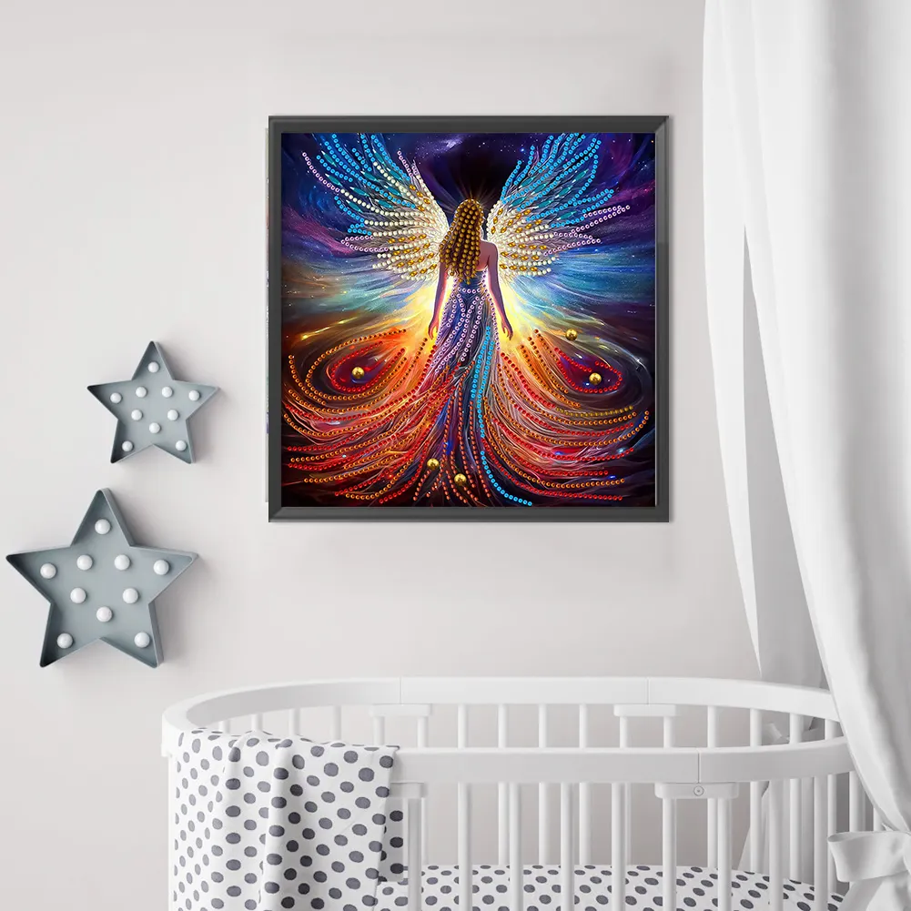 Diamond Painting - Partial Special Shaped Drill - Winged Angel(Canvas|30*30cm)