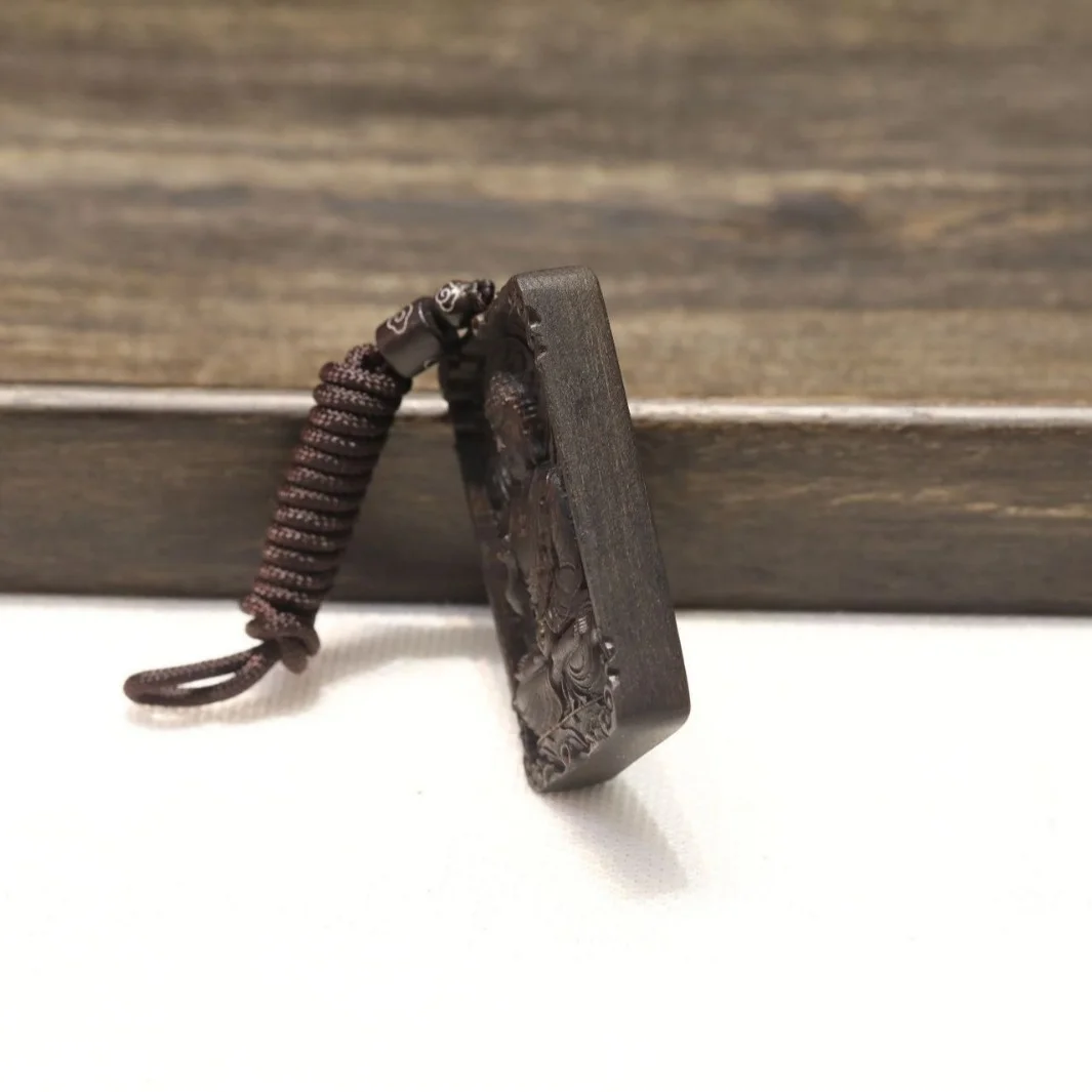 Brunei Agarwood 46 Amulet Sinking Grade Finely Carved Buddha Amulet Pendant Necklace