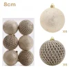 12PCS Christmas Tree 8CM Hanging Decor Balls