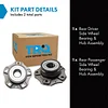 TRQ Rear Wheel Hub Bearings Assembly Set Compatible with 2009-2020 Audi A4 2009-2018 A4 Quattro 2010-2014 A5 A5 Quattro 2012-2018 A6 A6 Quattro 2013 allroad