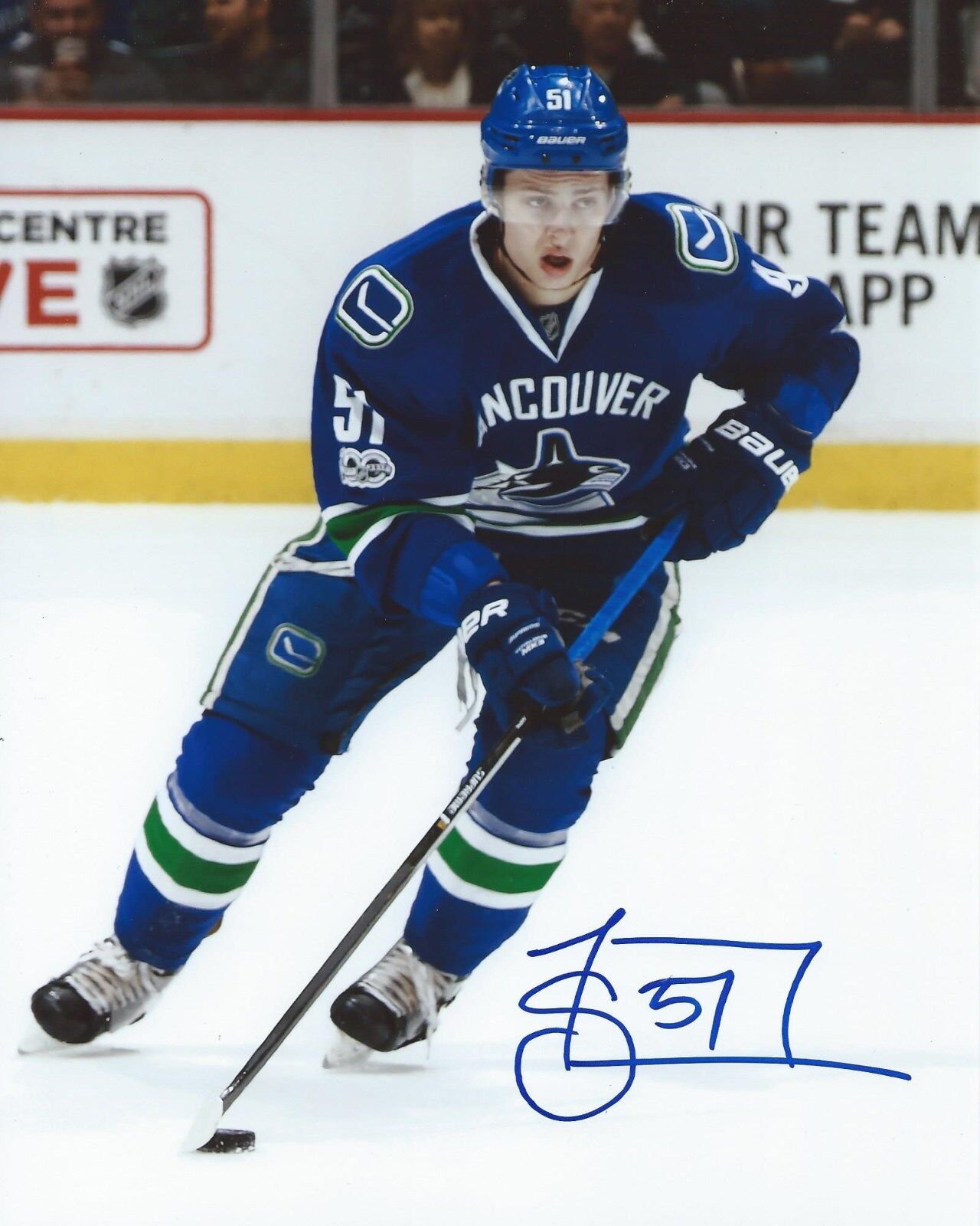 Troy Stecher Signed 8x10 Photo Poster painting Vancouver Canucks Autographed COA D