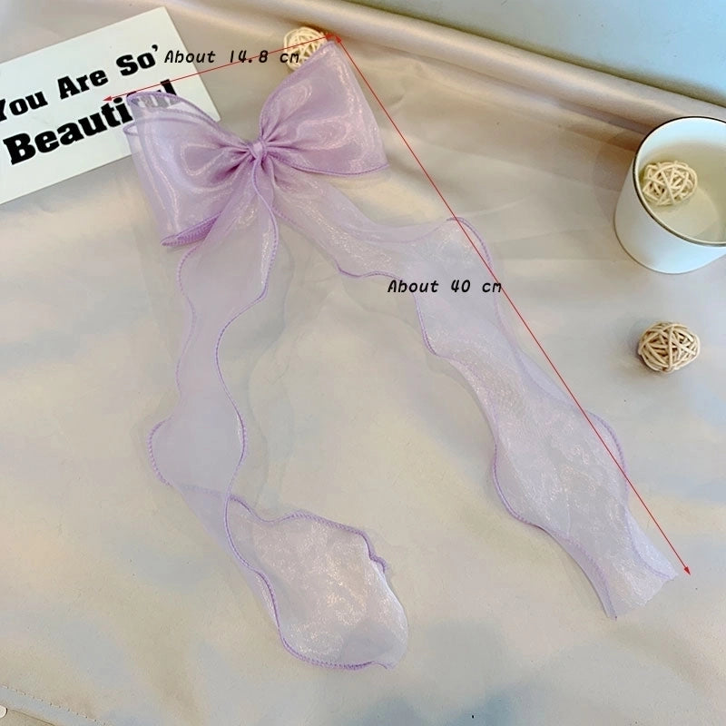 Women’s Cute Minimalist Bow Knot Gauze Hair Clip