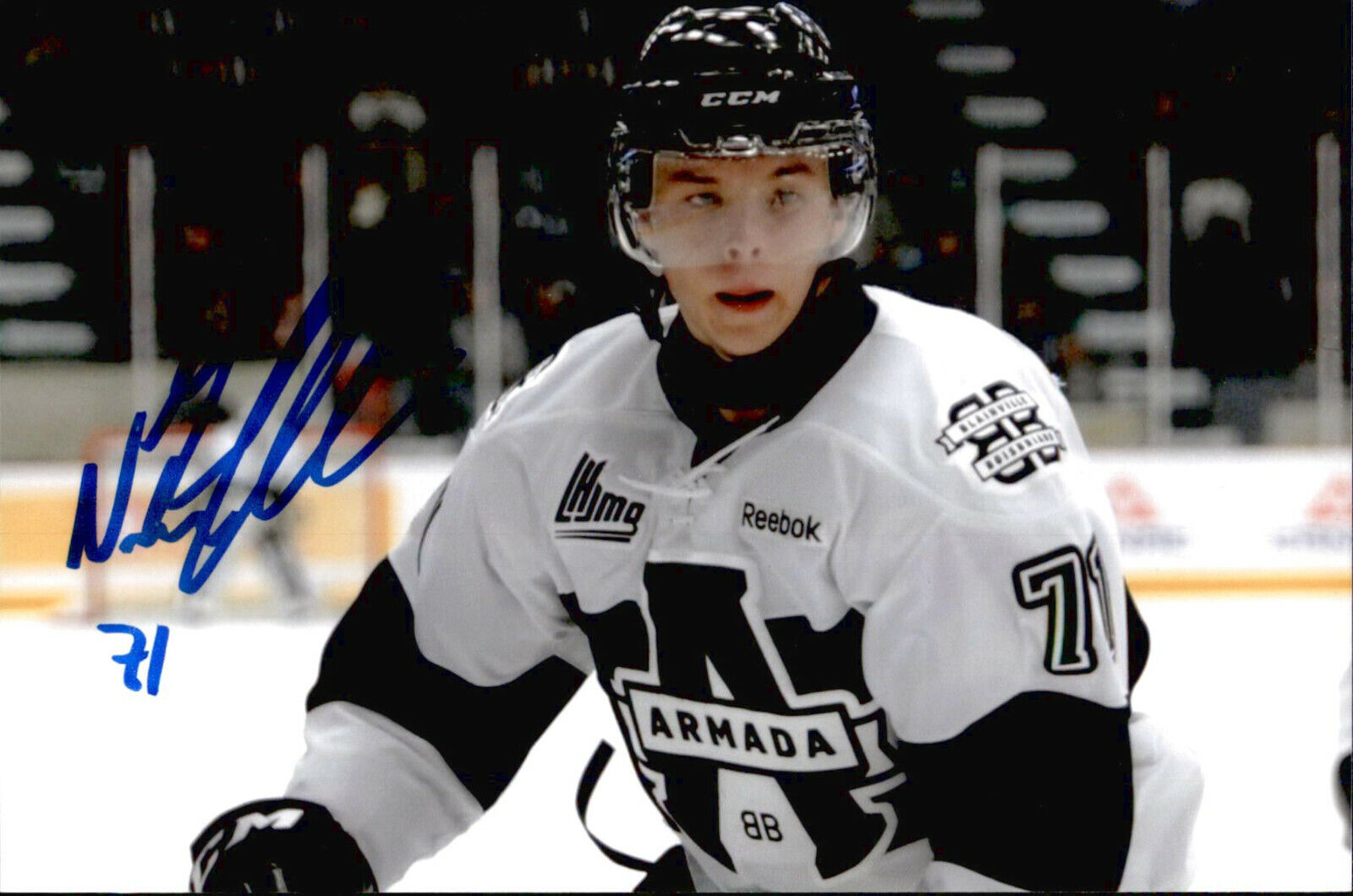 Nikita Jevpalovs SIGNED 4x6 Photo Poster painting BLAINVILLE BOISBRIAND ARMADA SAN JOSE SHARKS 4