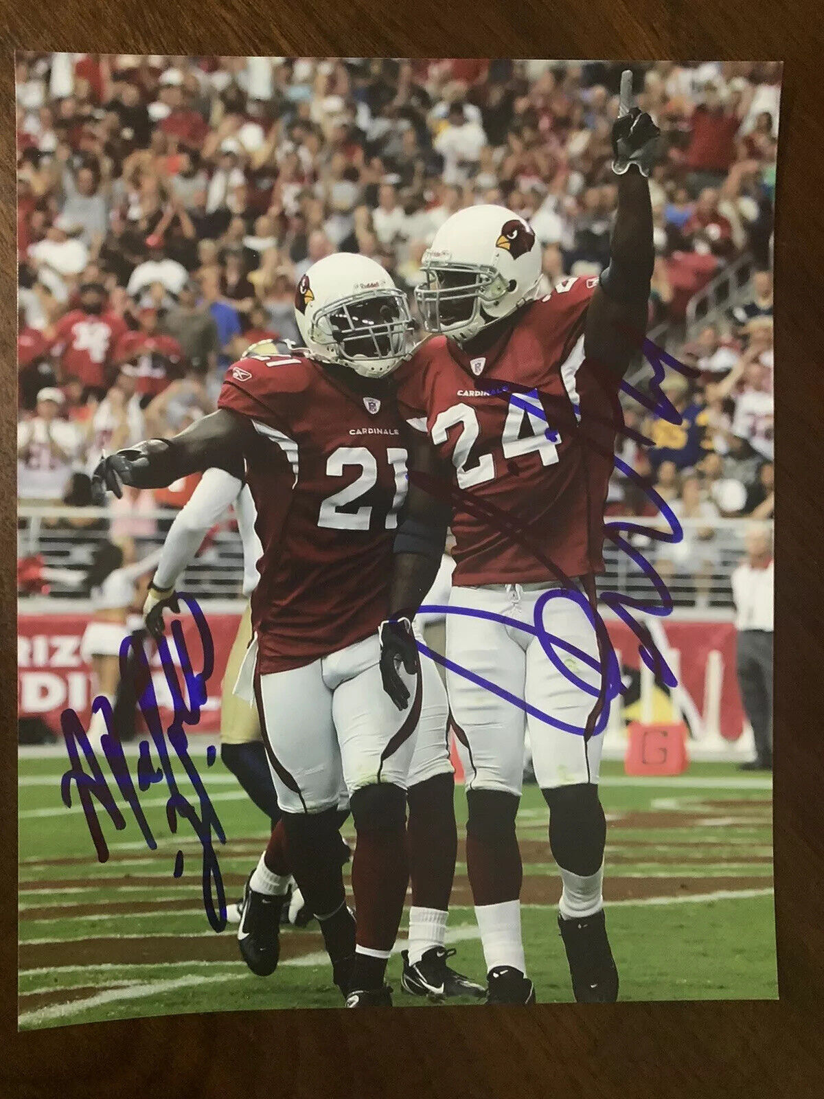 Adrian Wilson Antrel Rolle Signed 8x10 Photo Poster painting Arizona Cardinals