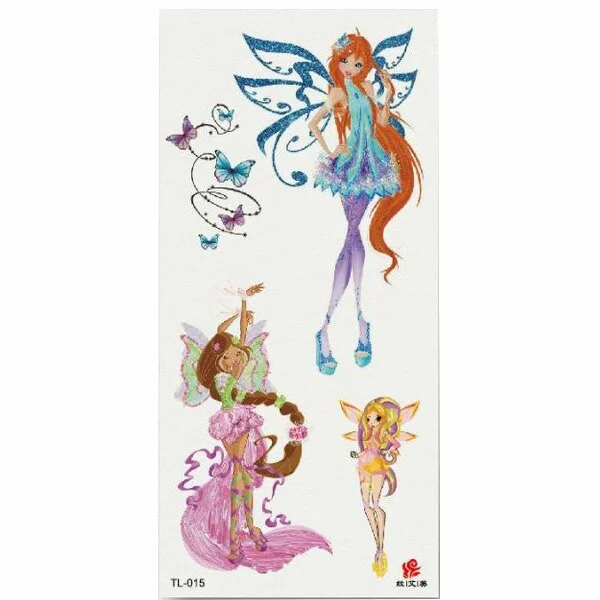 1pcs Flower Animal Body Art Temporary Waterproof Tattoo Sticker Wolf Mermaid Designs