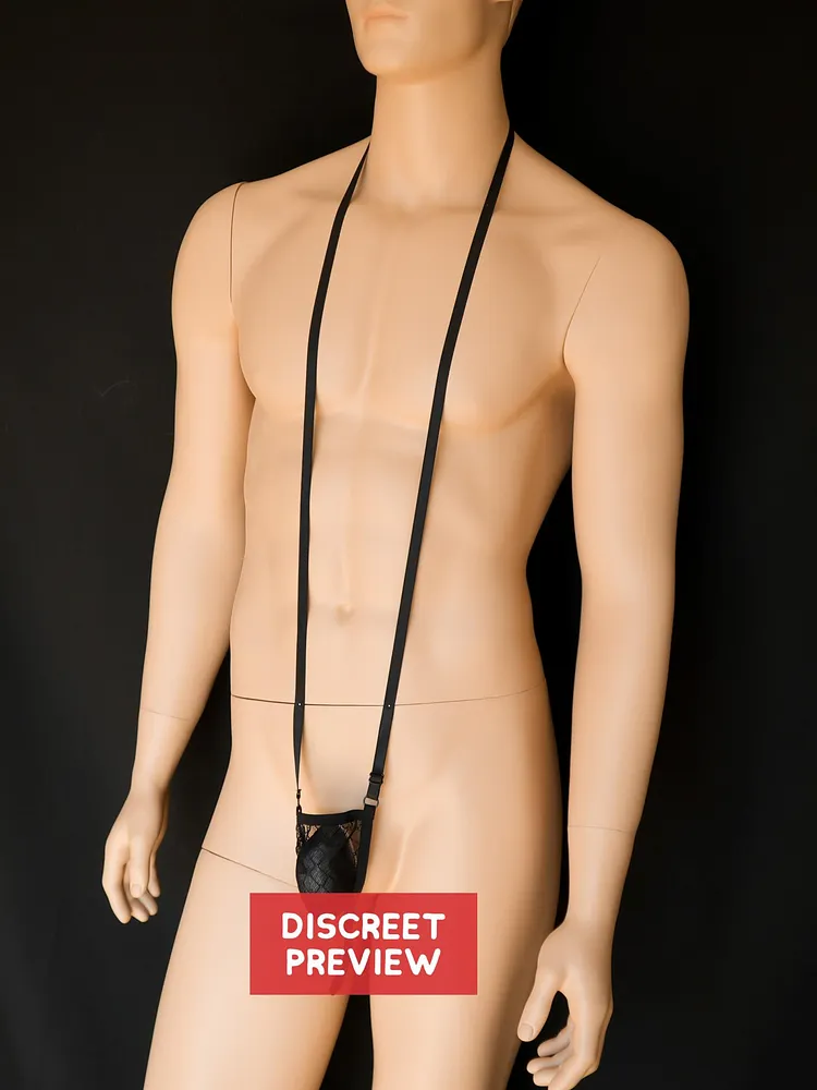 pornhint Pornhint One Size - Plug Slingshot Body Harness, Sexy Men Underwear, Thong, Sissy Lingerie, Sexy panties for Men, Harness, Gift for Husband lego butt plug
