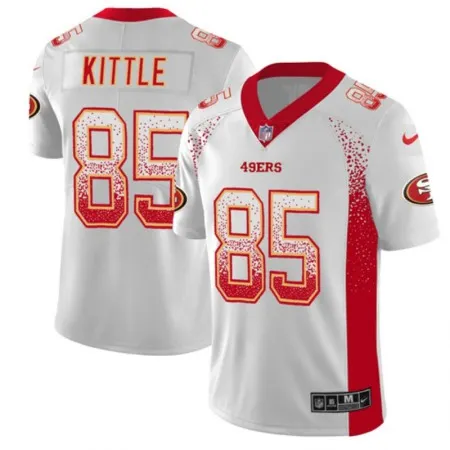 Men's San Francisco 49ers #85 George Kittle White 2019 Drift Fashion Color Rush Limited Stitched NFL Jersey