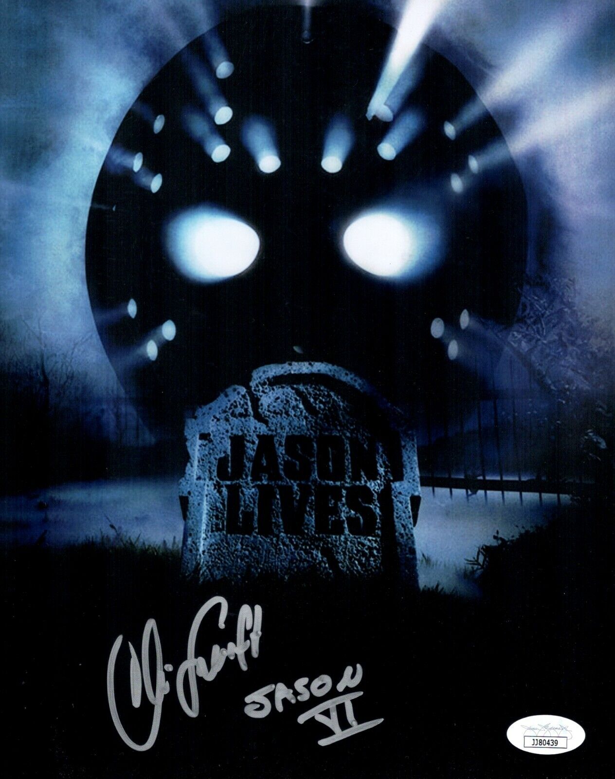 CHRISTOPHER SWIFT Signed 8x10 JASON VOORHEES Friday The 13th VI Photo Poster painting JSA COA