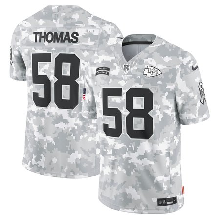 Men's Kansas City Chiefs Derrick Thomas  Arctic Camo 2024 Salute to Service Retired Player Limited Jersey
