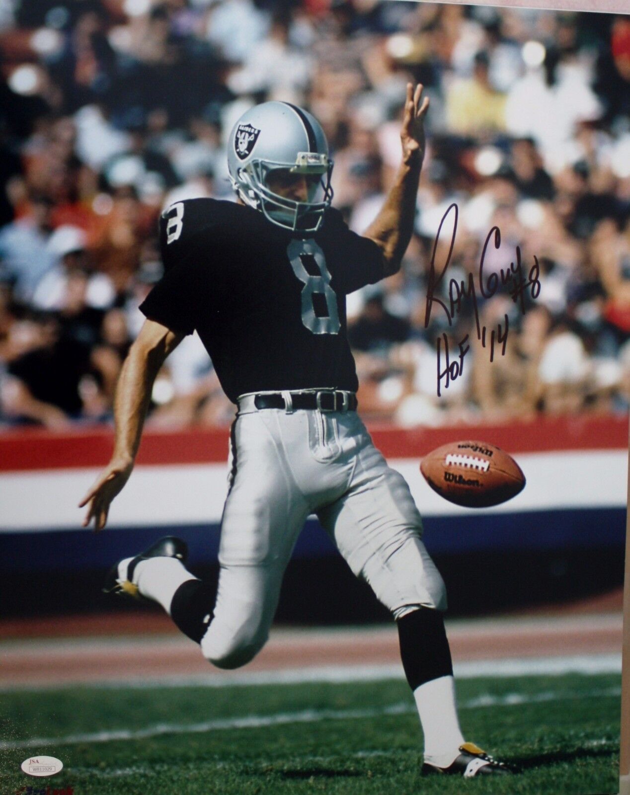 Autographed Ray Guy 16x20 Oakland Raiders Photo Poster painting with COA