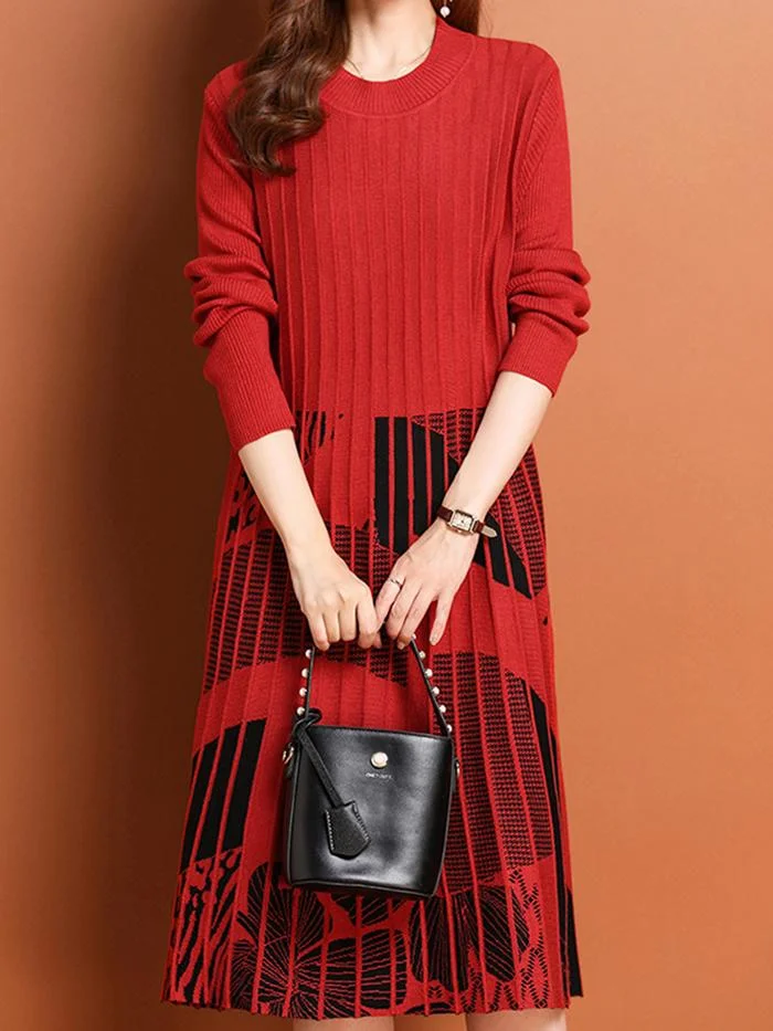 Fashion Acetate Satin Printed Dress