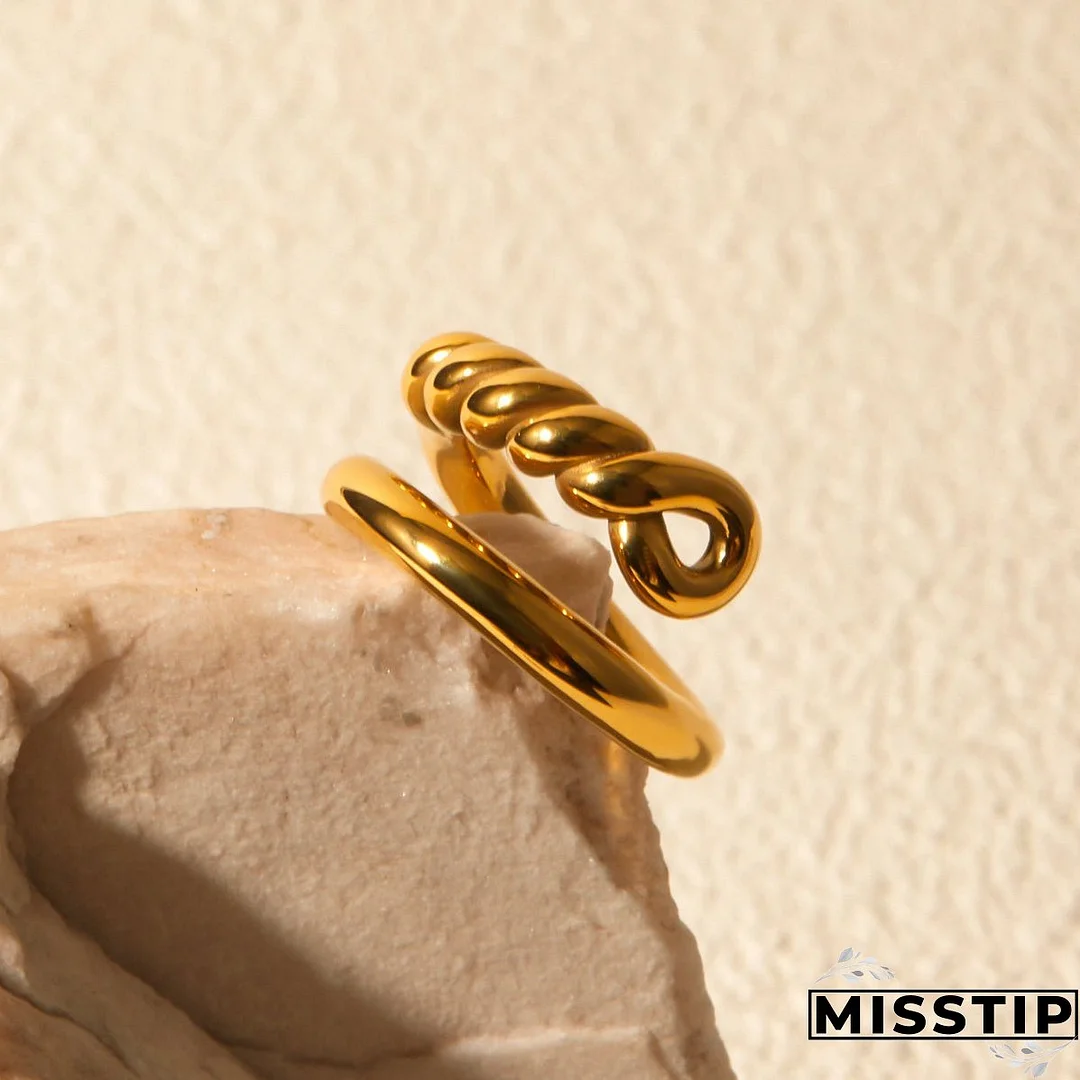 Stainless Steel Knot Bypass Ring