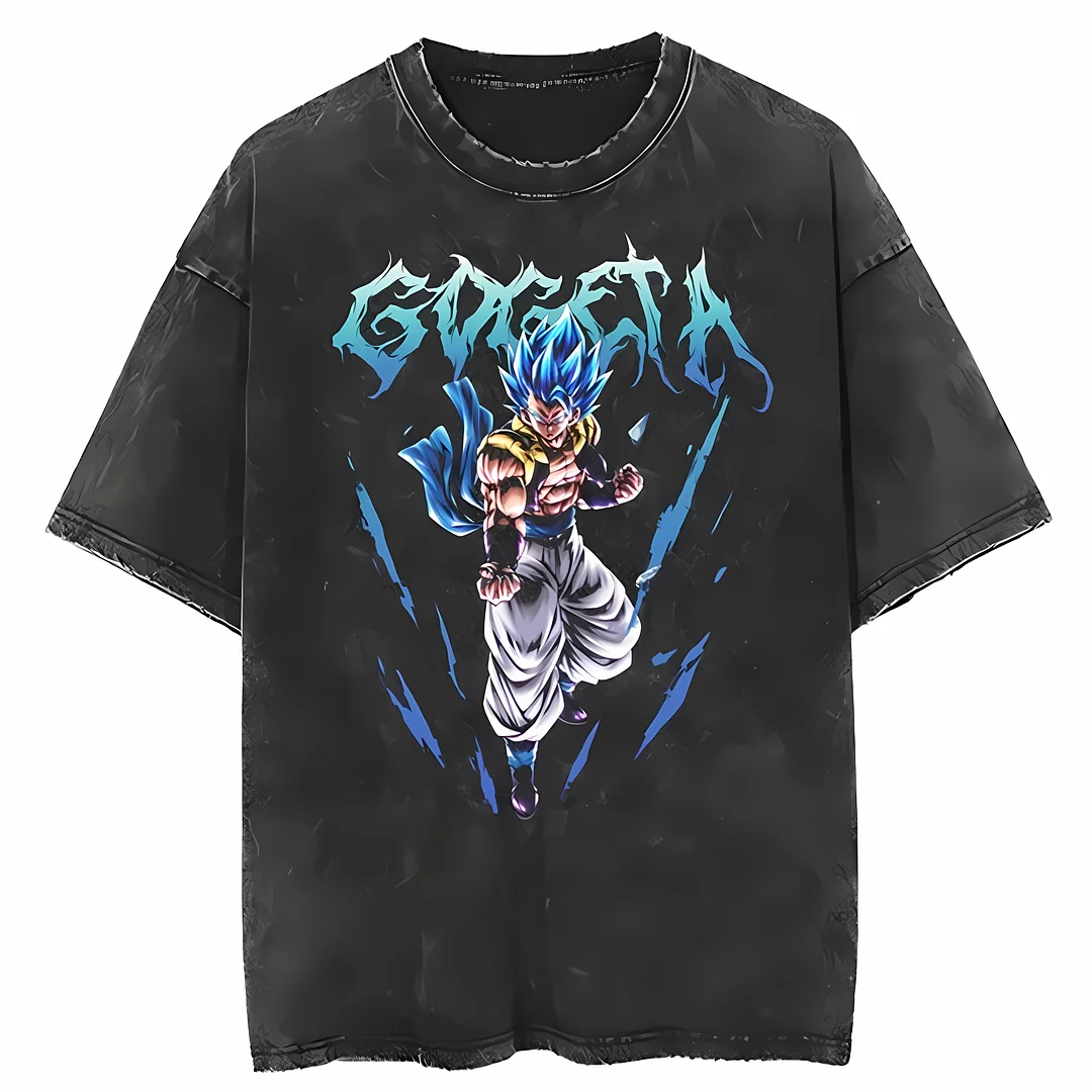 Dragon Ball Gogeta Printed Unisex Washed T-Shirt