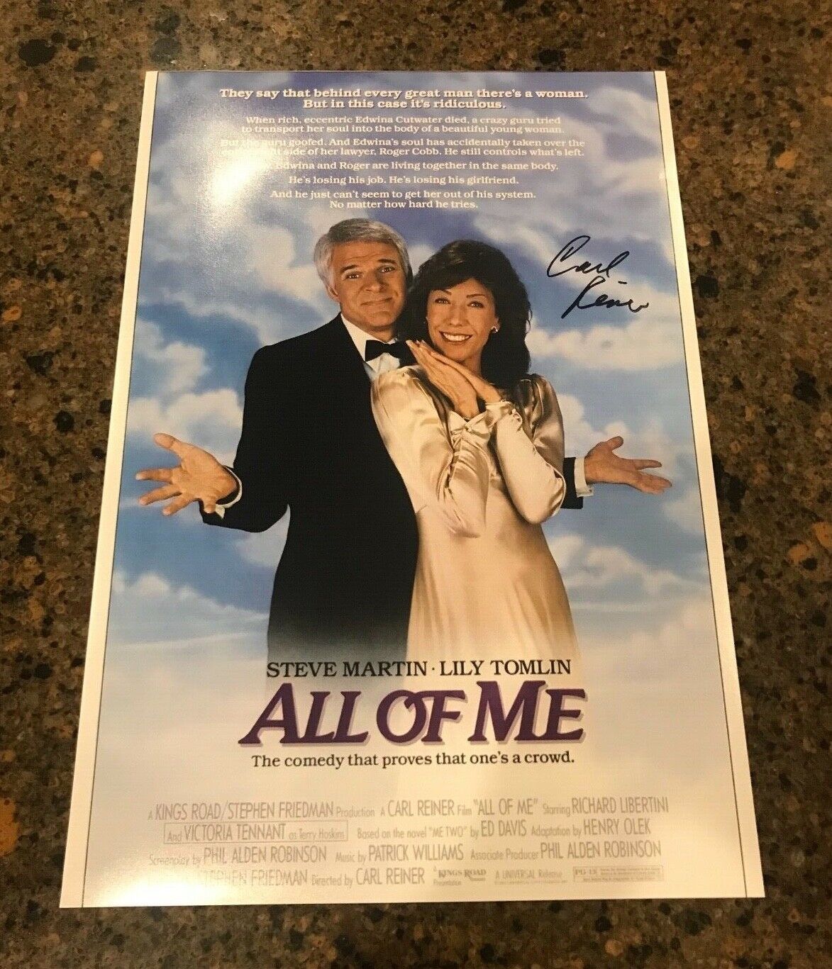 * CARL REINER * signed autographed 12x18 poster * ALL OF ME * COA