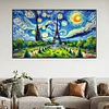 Tour Eiffel &agrave; la nuit &eacute;toil&eacute;e drill ronde peinture diamant-70 * 40cm (grande taille)