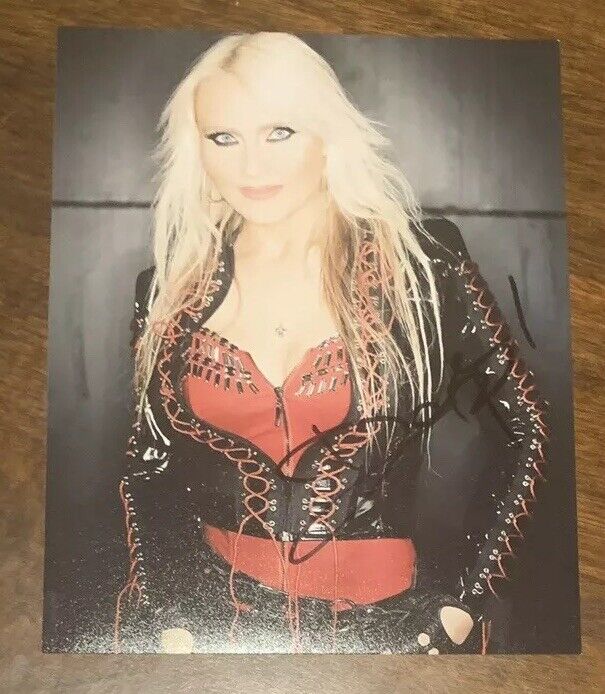 Doro Pesch SIGNED 8x10 AUTOGRAPH Warlock Photo Poster painting