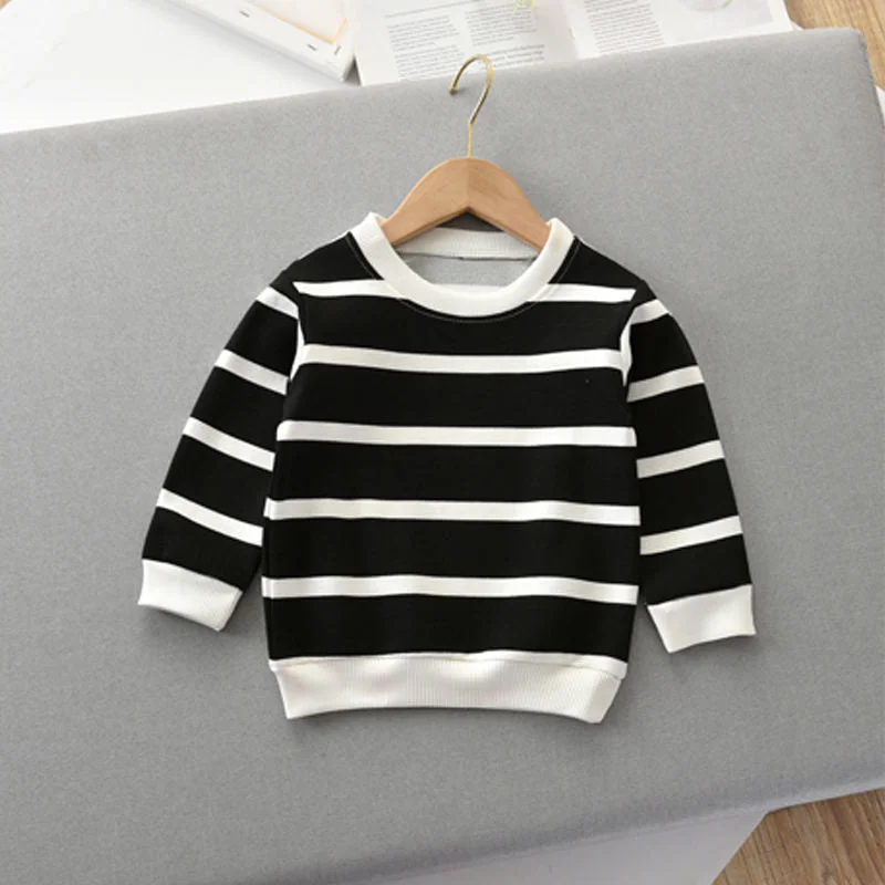 1-5 Years Spring-Fall T shirt Striped Long Sleeve Pullovers Baby Clothes Toldder Shirt Bottoming Shirt For Boys Girls