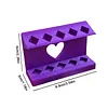Support de rangement &agrave; d&eacute;coupes en forme de c&oelig;ur 10 fentes, stylo &agrave; peinture multicolore et pince &agrave; pince pour l&rsquo;organisation du bureau de loisirs cr&eacute;