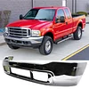 FELYCYTAS Front Bumper Compatible with 2001-2004 Ford F250/F350/F450/F550 Super Duty, Chrome Truck Automotive Steel Replacement Bumpers Face Bar, without Sensor Holes (Style A)