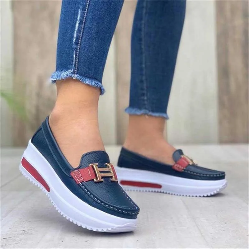 2022 Spring New Platform Comfortable Women's Sneakers Fashion Lace Up Casual Little White Shoes Women Increase Vulcanize Shoes 1110