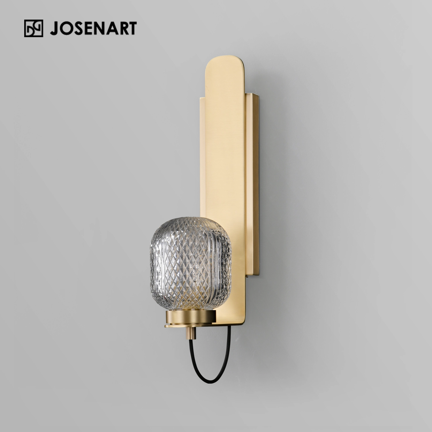 Modern Lantern Glass Wall Sconce JOSENART Josenart