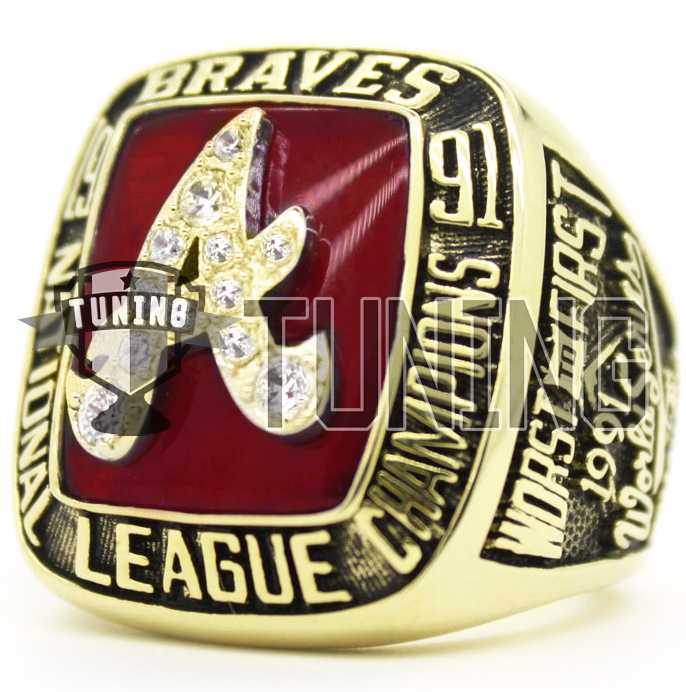 Fans custom-4 Atlanta Braves World Series Championship Ring Set+