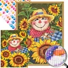 uk.everydayedeals Diamond Painting - Round AB Drills - Scarecrow in Sunflower(45*60cm)