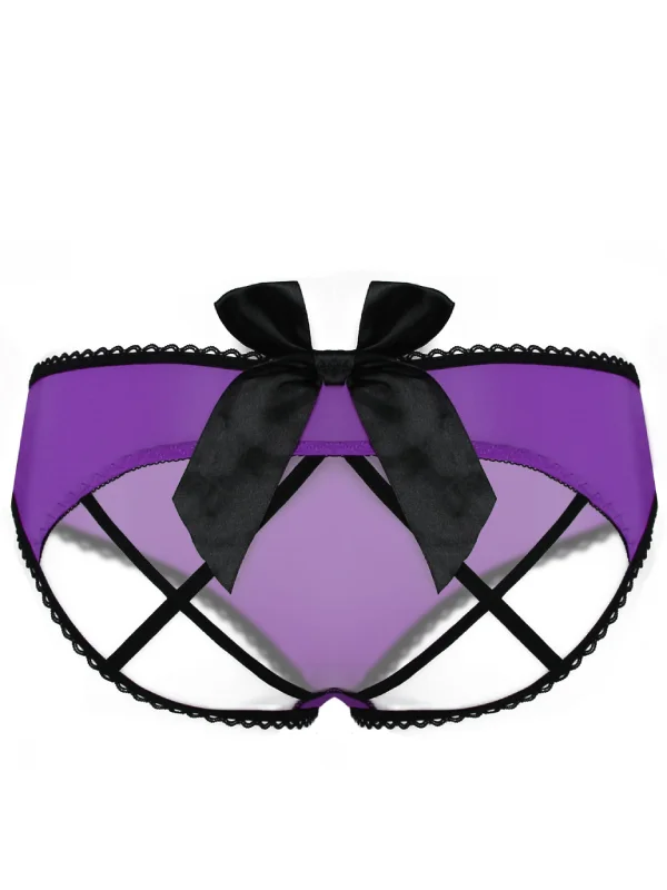 Low Waist Bow Knot Hollowed Out Briefs