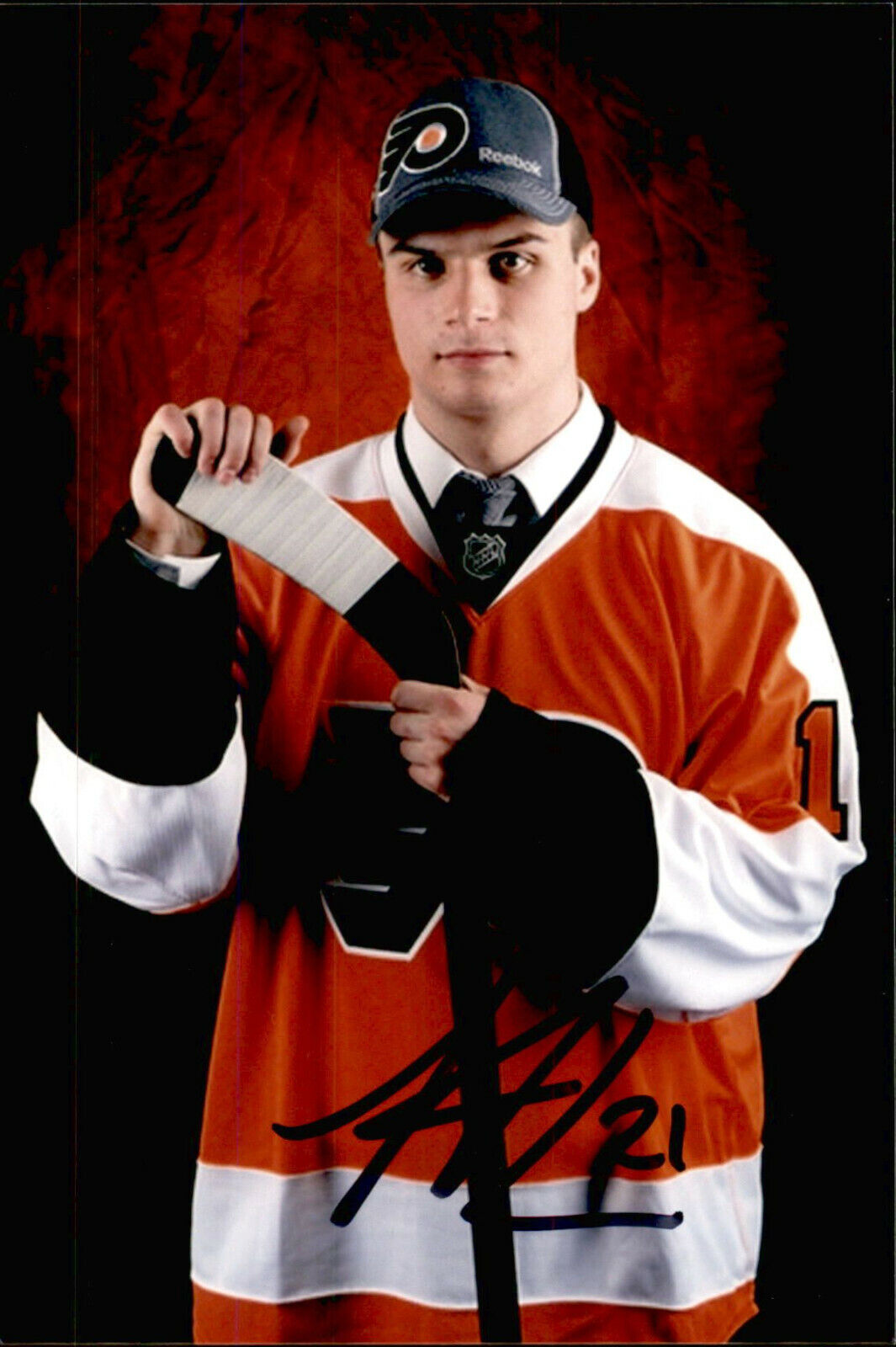 Scott Laughton SIGNED 4x6 Photo Poster painting PHILADELPHIA FLYERS