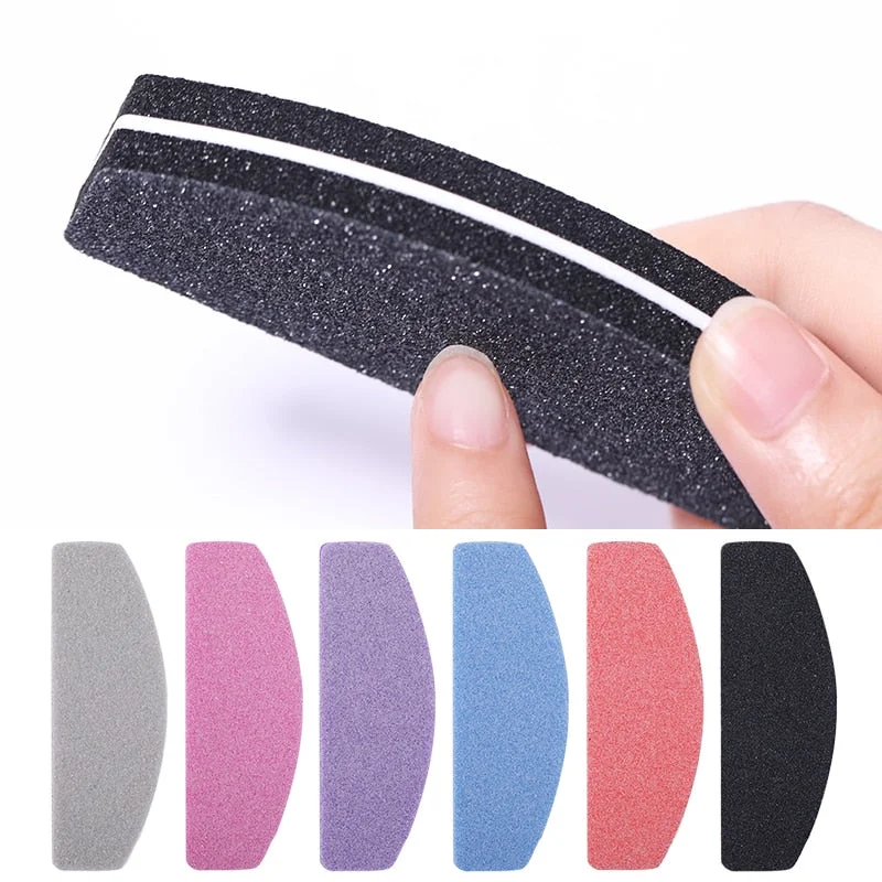 5Pcs/Set Nail File Colorful Sponge Sanding Grinding Nail Files Nail Art Tool Manicure Peicure Filing Buffer Shaping Tools Kits-Nail Inspo