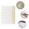 100-Pack Metal Large Eye Embroidery Needles Golden Color Cross Stitch Needles with Round Heads & Storage Box for DIY Sewing Quilting Crafting