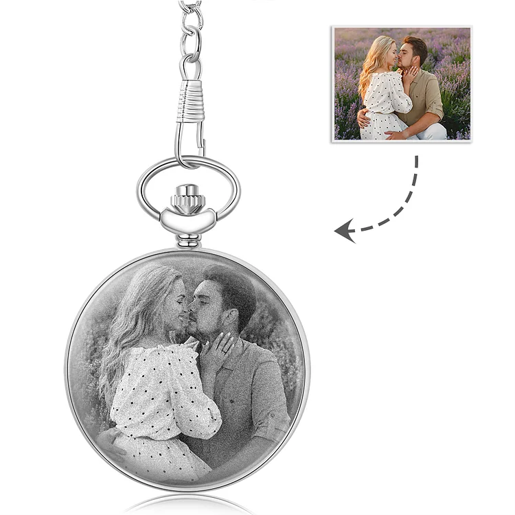 Personalized Pocket Watch Custom Photo Gifts For Him