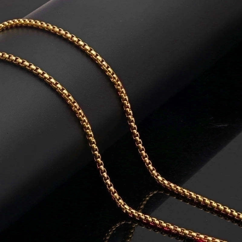 Stainless Steel 18K Gold Plated White Gold Plated Minimalist Plating Solid Color Necklace