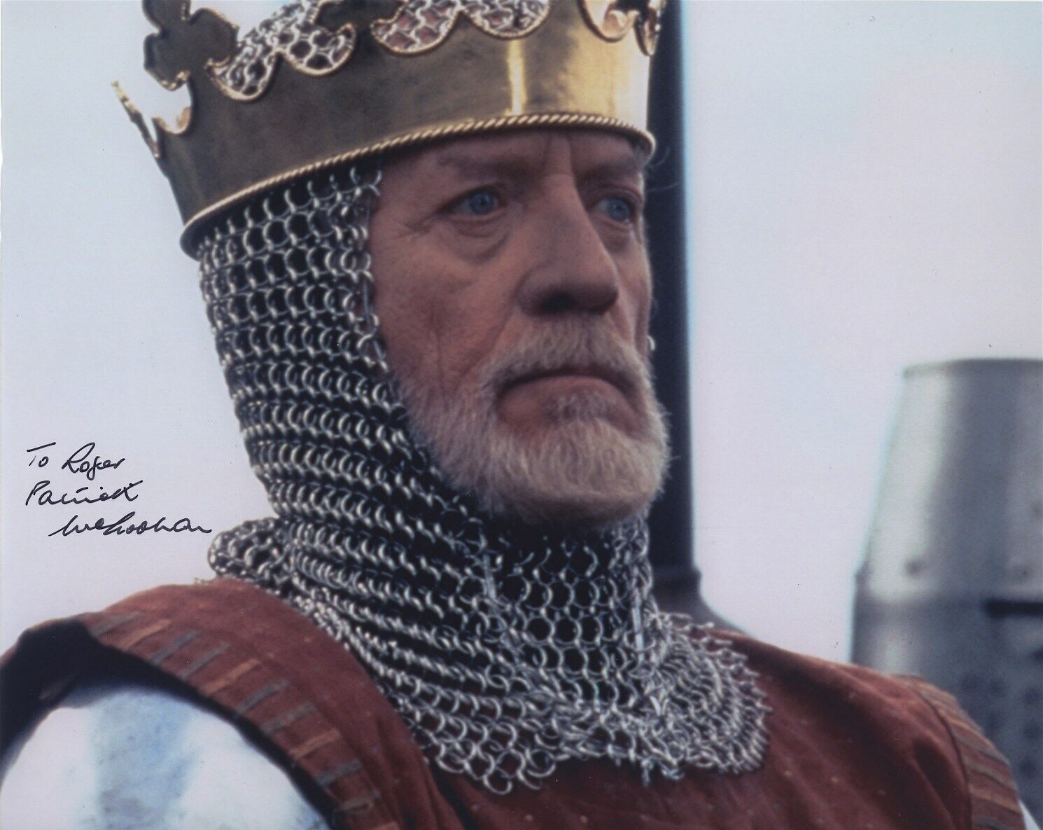 PATRICK MCGOOHAN SIGNED AUTOGRAPHED COLOR Photo Poster painting BRAVEHEART TO ROGER RARE!