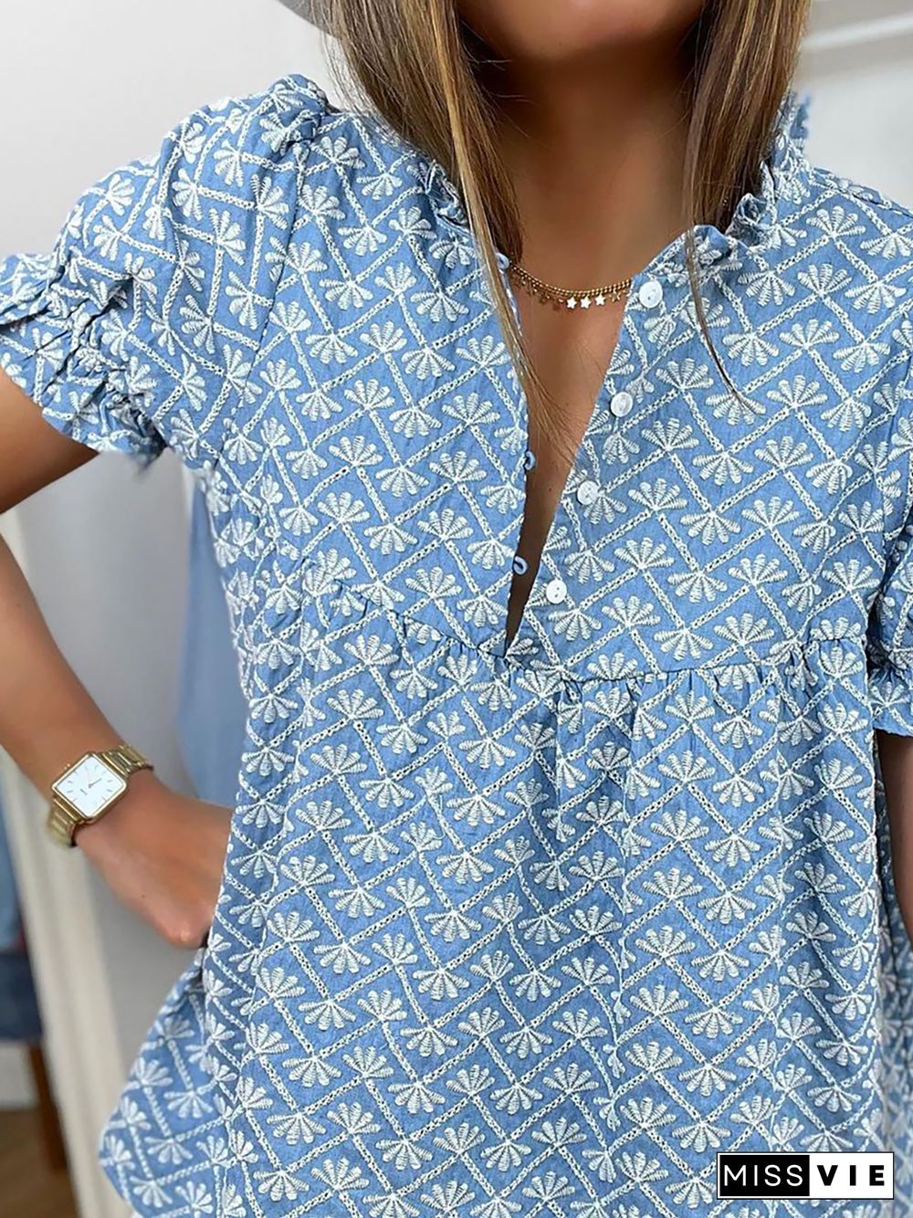 Plus size Short Sleeve Casual Tops