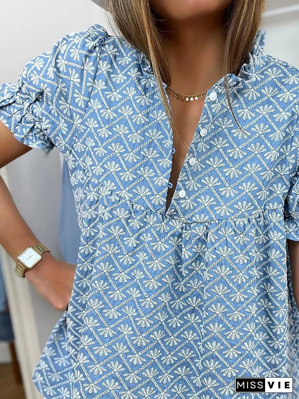 Plus size Short Sleeve Casual Tops