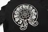 Chrome Hearts Rhinestone Horseshoe Hoodie - Black Gothic Streetwear Sweatshirt 2601