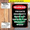 Warning Private Property Keep Outv - Vintage Metal Signs(12*16Inch) - Warning