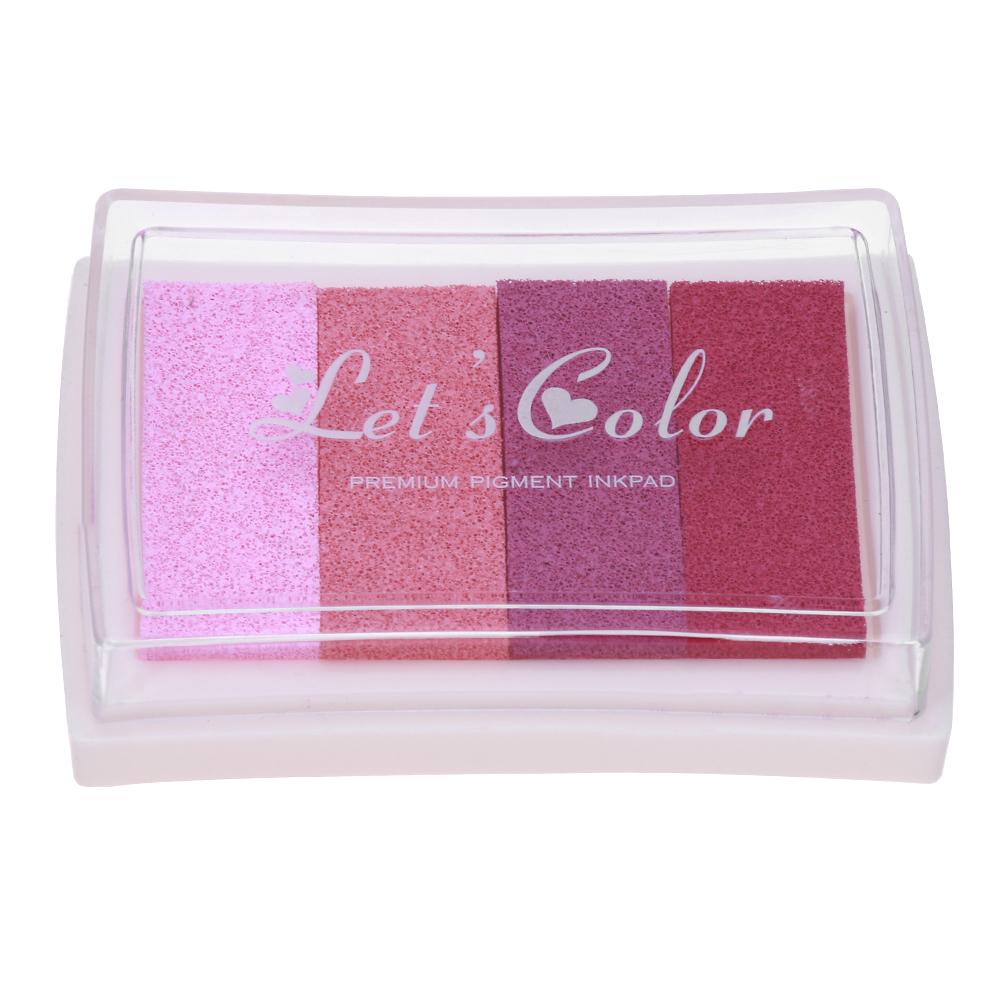 

4 Colors Gradient Inkpad (Pink) - Paper Craft Cutting Dies, Light pink, 501 Original