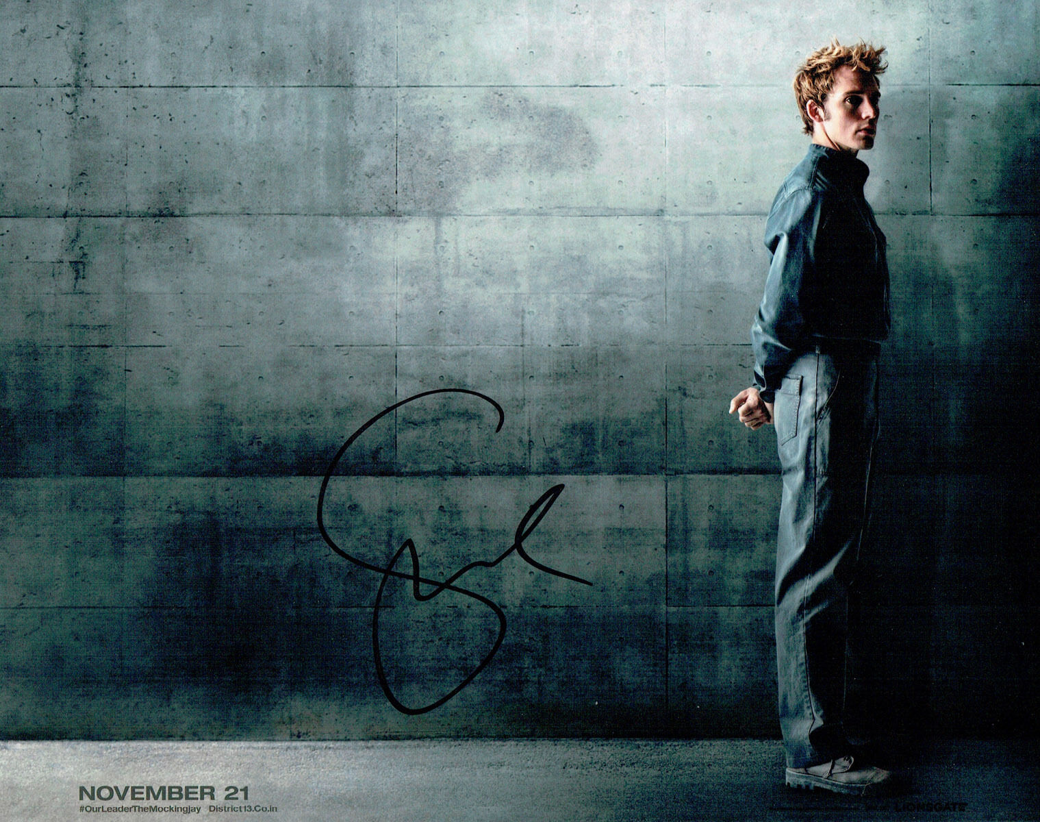 Sam CLAFLIN SIGNED Autograph 10x8 Photo Poster painting AFTAL COA MOCKINGJAY The Hunger Games