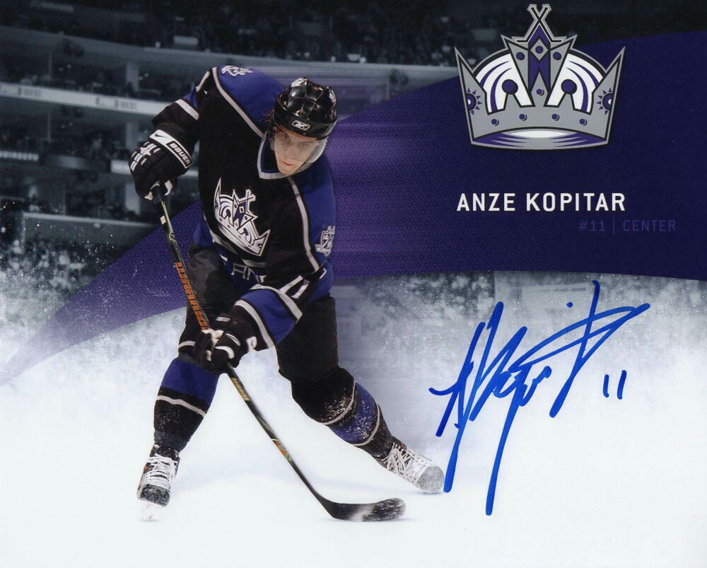 ANZE KOPITAR SIGNED AUTOGRAPH 8X10 Photo Poster painting - LOS ANGELES KINGS SUPERSTAR, RARE!