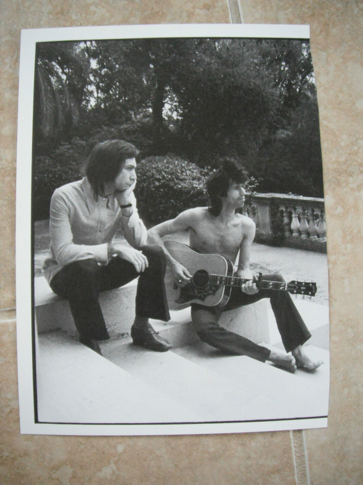 Rolling Stones Vtg Candid Coffee Table Book Photo Poster painting B&W Keith Charlie