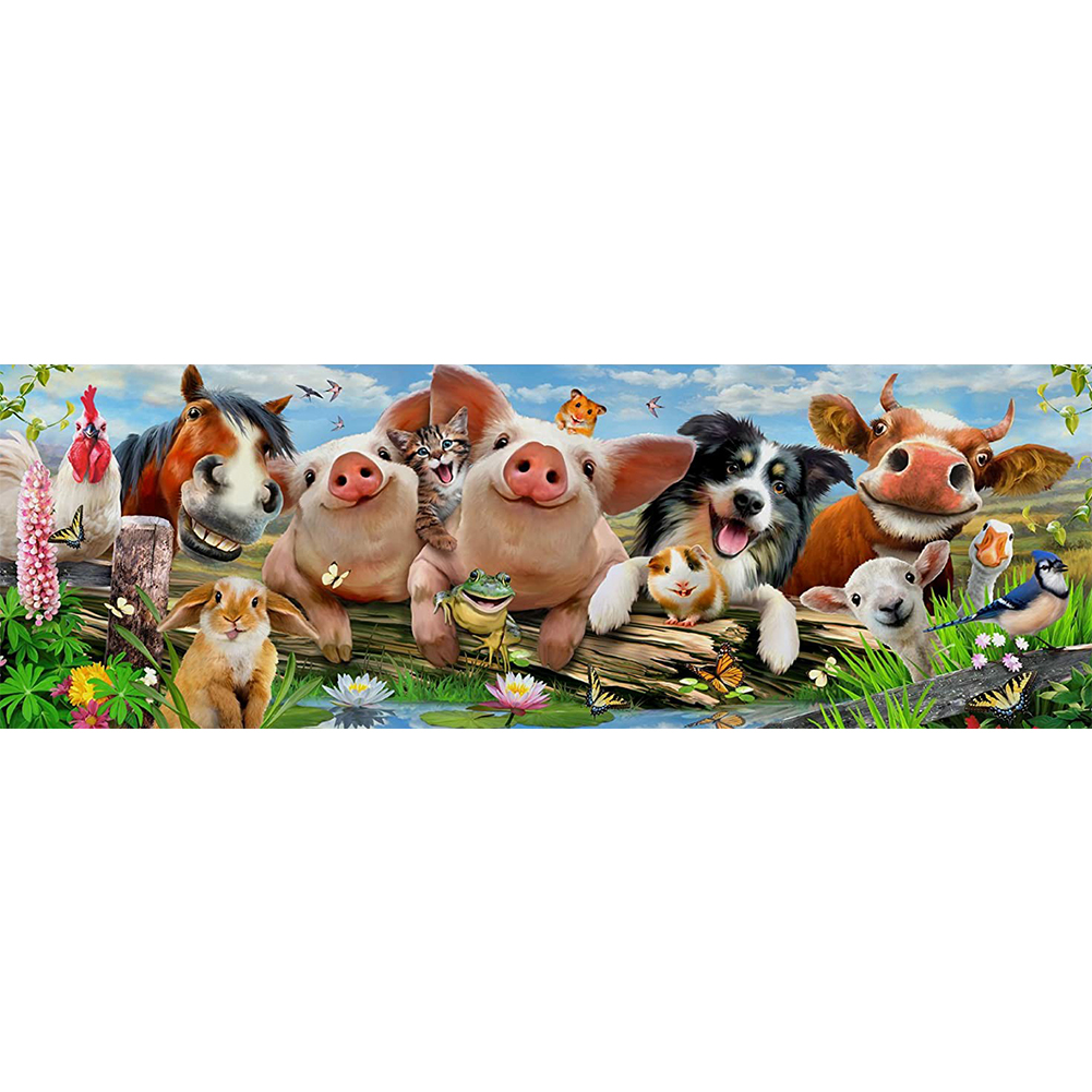 

Animal Family - Round Drill Diamond Painting - 80*30CM (Big Size), 501 Original