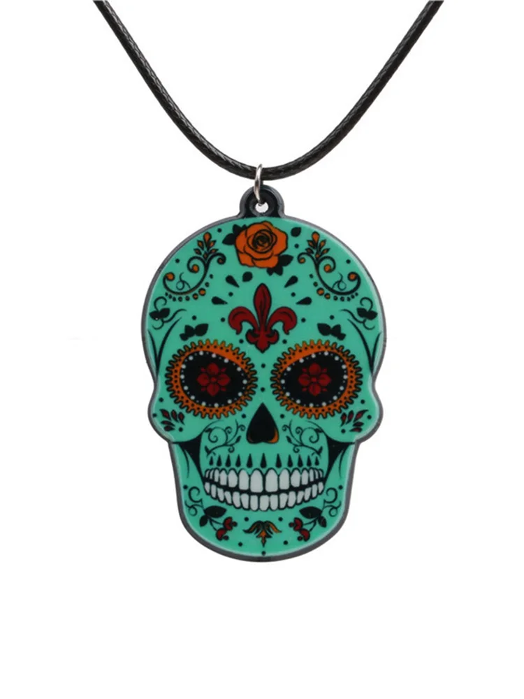 Day Of The Dead Sugar Skull Necklace