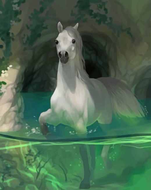 

White Horse – Paint By Numbers - 40*50CM, 501 Original