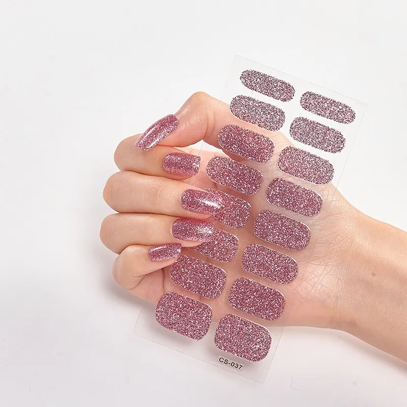 Churchf For Nails Nail Art Stickers 2020 Minimalist Design Glitter Series Powder Sequins Women Salon Self Adhesive Nail Sticker-Nail Inspo-Outfit Ideas